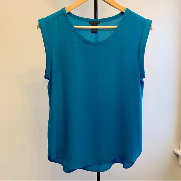 Ann Taylor Tops - 🎈 3/$20🎈Ann Taylor Cuffed Sleeveless Blouse